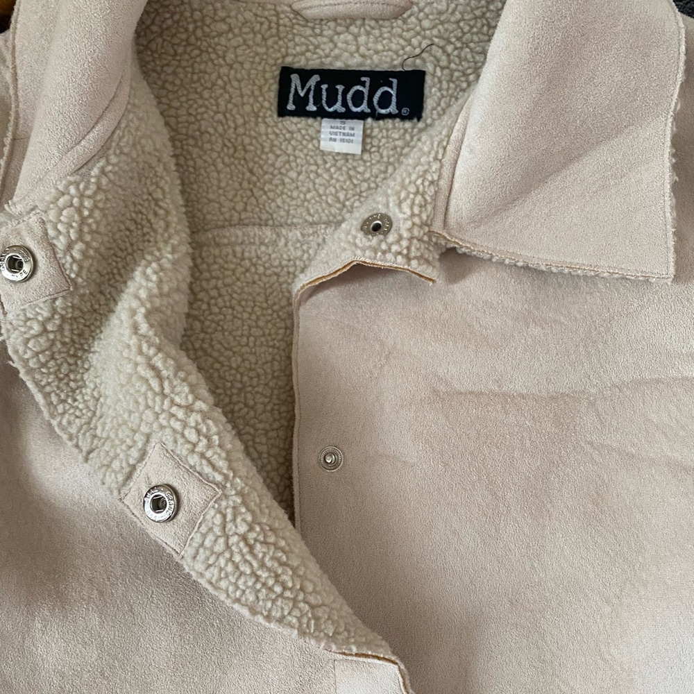 Mudd Patchwork Cream Teddy Jacket - image 4